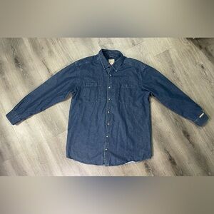 Men's Denim Button-Down Shirt